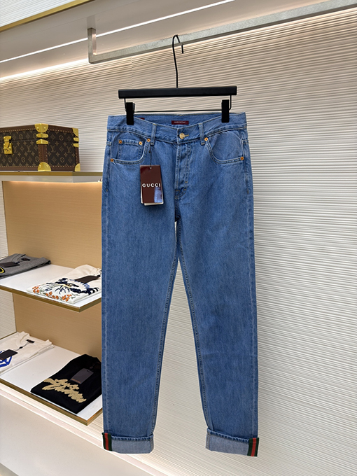 グッチ デニムテープ付きジーンズ