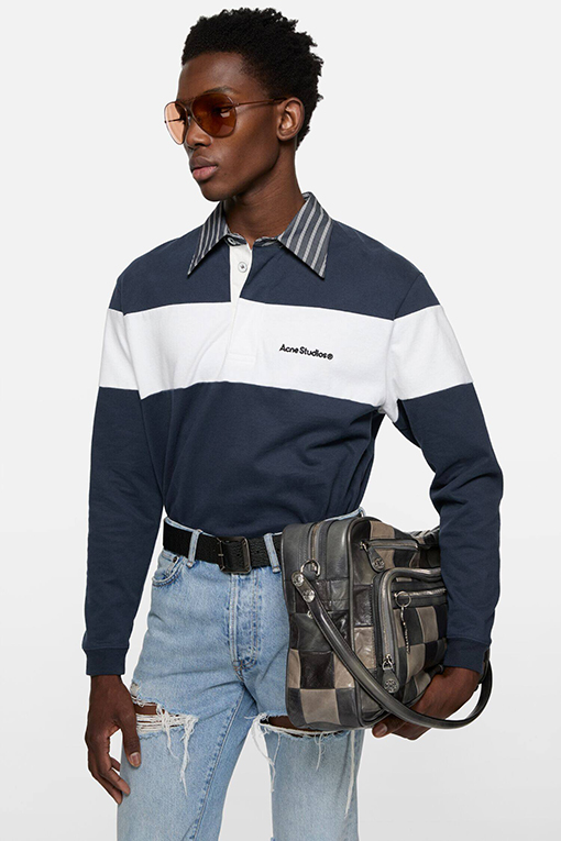 アクネストゥディオズスーパーコピー Acne Studios ストライプ襟の長袖スウェット