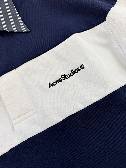 アクネストゥディオズスーパーコピー Acne Studios ストライプ襟の長袖スウェット