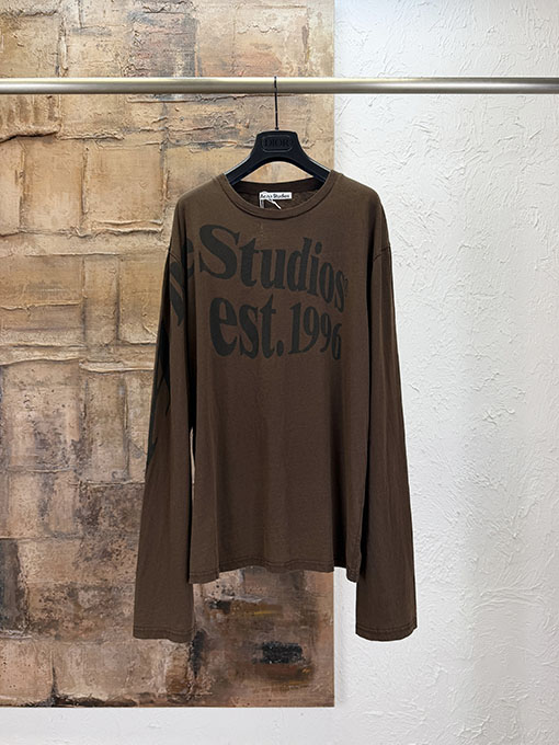 アクネストゥディオズ Acne Studios レタープリントのダメージ長袖シャツ