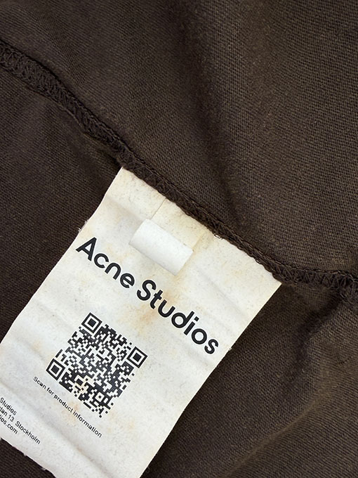 アクネストゥディオズ Acne Studios レタープリントのダメージ長袖シャツ