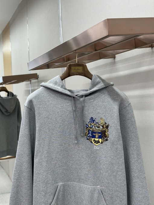 ディオールコピー 刺繍ロゴ入りコットン製フード付きスウェットシャツ