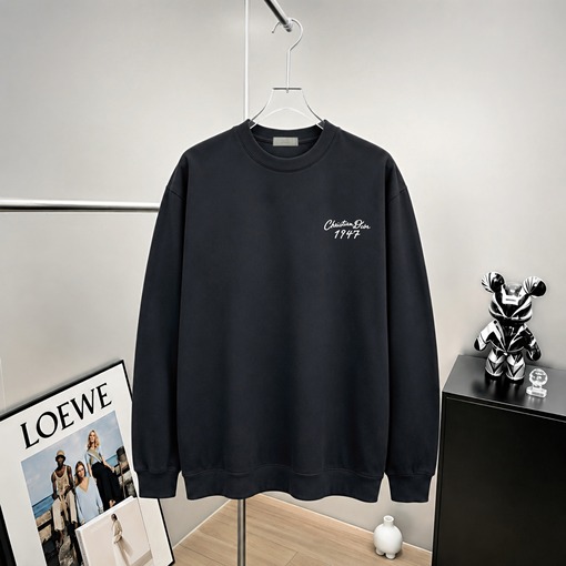 ディオールスーパーコピー ロゴ刺繍入りクルーネック スウェットシャツ