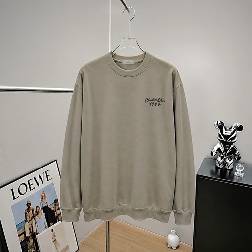 ディオールスーパーコピー ロゴ刺繍入りクルーネック スウェットシャツ