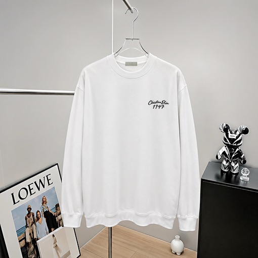 ディオールスーパーコピー ロゴ刺繍入りクルーネック スウェットシャツ