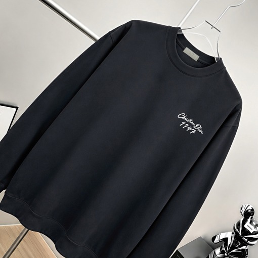 ディオールスーパーコピー ロゴ刺繍入りクルーネック スウェットシャツ
