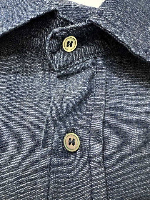 ロエベデニム刺繍シャツスーパーコピー 両面竹デニム刺繍シャツ