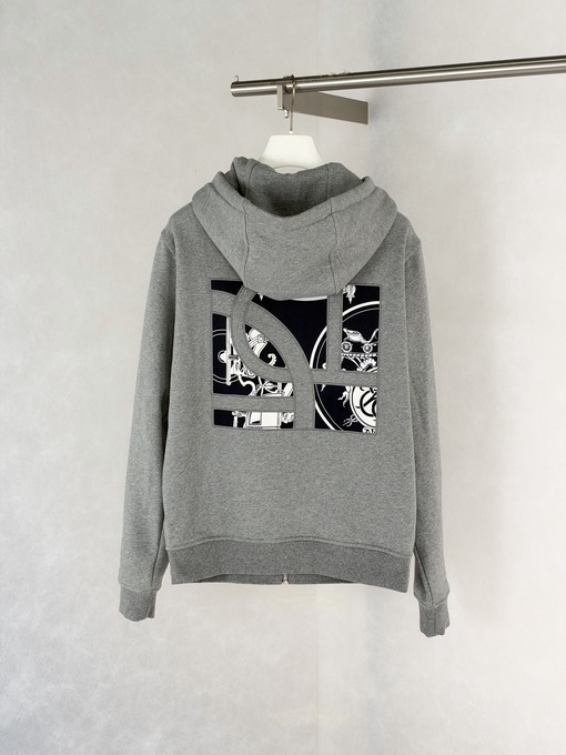 エルメスコピー パッチワークアップリケ刺繍ジッパージャケット