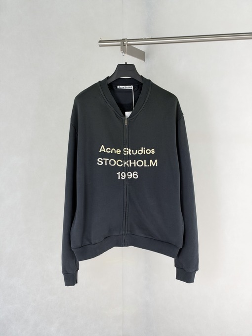 アクネストゥディオズ Acne Studios ダメージウォッシュジップアップベースボールスウェットシャツ