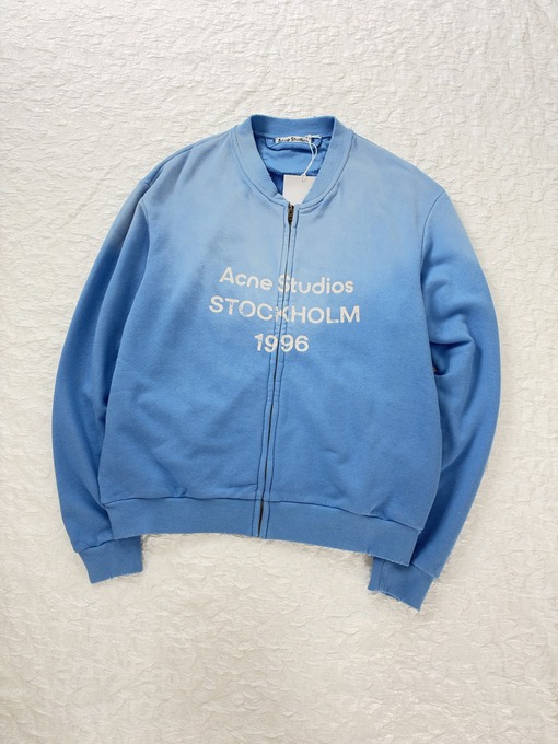 アクネストゥディオズ Acne Studios ダメージウォッシュジップアップベースボールスウェットシャツ