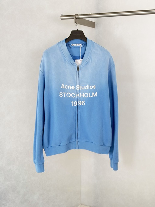 アクネストゥディオズ Acne Studios ダメージウォッシュジップアップベースボールスウェットシャツ