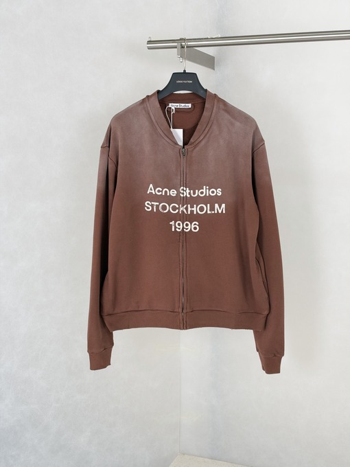アクネストゥディオズ Acne Studios ダメージウォッシュジップアップベースボールスウェットシャツ