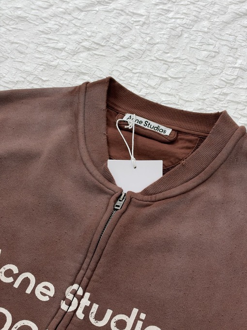 アクネストゥディオズ Acne Studios ダメージウォッシュジップアップベースボールスウェットシャツ