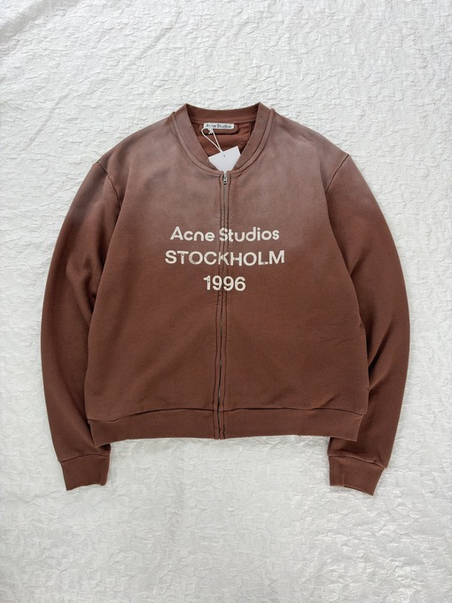 アクネストゥディオズ Acne Studios ダメージウォッシュジップアップベースボールスウェットシャツ