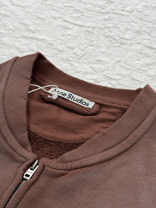 アクネストゥディオズ Acne Studios ダメージウォッシュジップアップベースボールスウェットシャツ