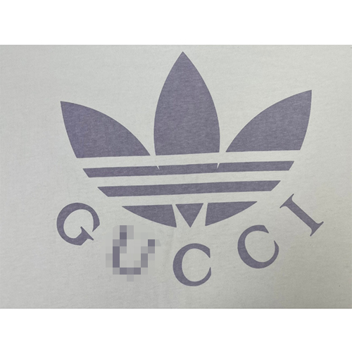 アディダス × グッチ コピーコラボ  メンズ レディース 半袖Tシャツ