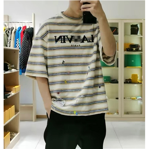 ランバン 偽物メンズ レディース 半袖 Tシャツ 高品質