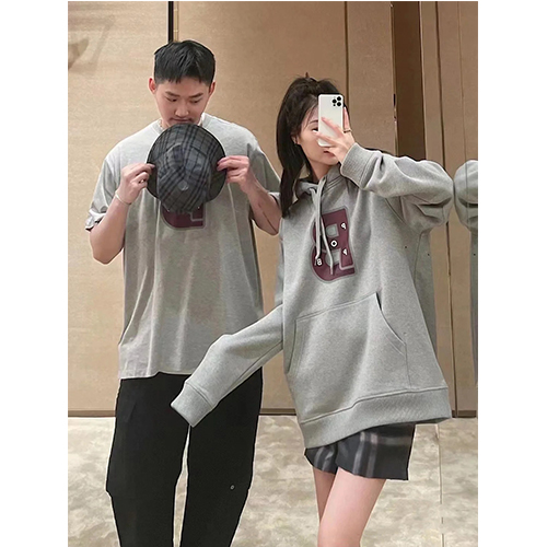 バーバリー偽物恋人 ファッション パーカー フード Tシャツ