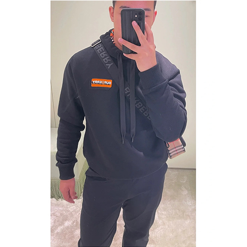 バーバリー偽物恋人 ファッション パーカー フード Tシャツ