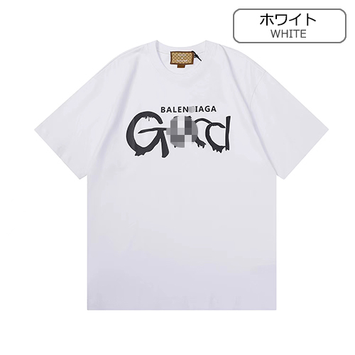 バレンシアガ 偽物× グッチ コラボ メンズ レディース 半袖Tシャツ