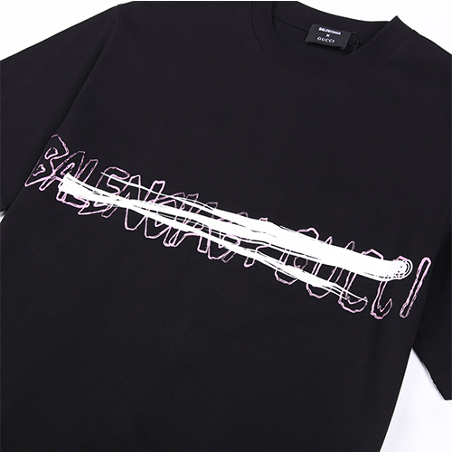 グッチスーパーコピー × バレンシアガ コラボ メンズレディース Tシャツ半袖ファッション 高品質