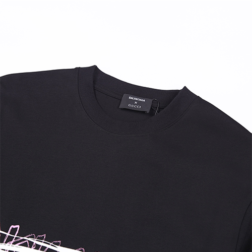 グッチスーパーコピー × バレンシアガ コラボ メンズレディース Tシャツ半袖ファッション 高品質