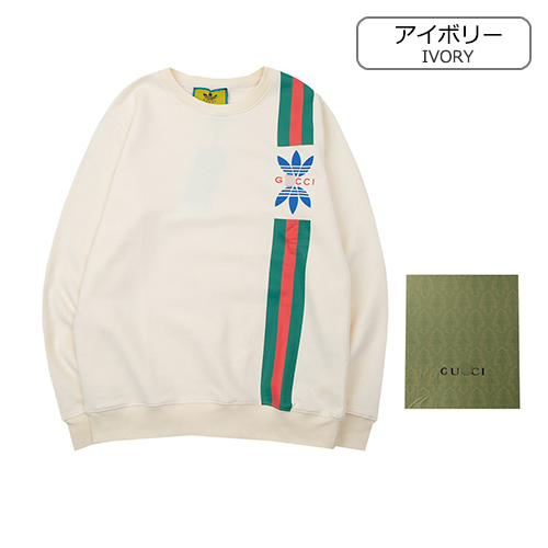 グッチスーパーコピー × アディダス コラボ メンズ レディース スウェットTシャツ