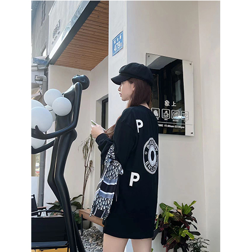 バーバリーコピー×POP TRADING COMPANYコラボ メンズ レディース  長袖 Tシャツ  ロンT