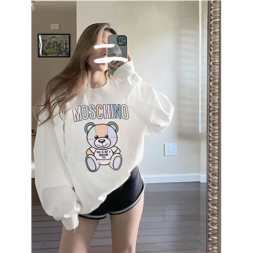 モスキーノ偽物 メンズレディース パーカー フード Tシャツ