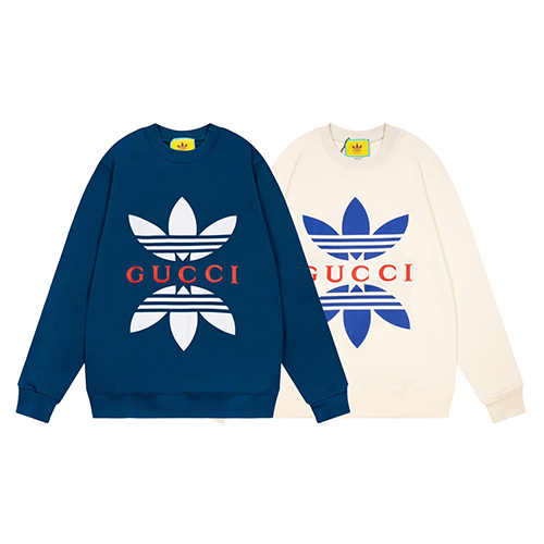 グッチ偽物×アディダス  コラボ  メンズ レディース スウェットTシャツ