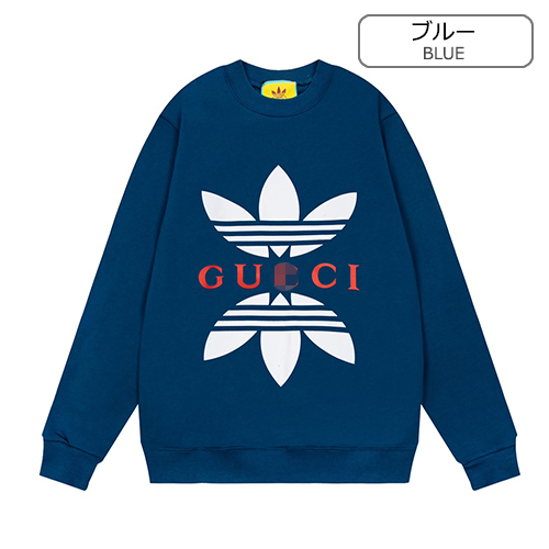グッチ偽物×アディダス  コラボ  メンズ レディース スウェットTシャツ