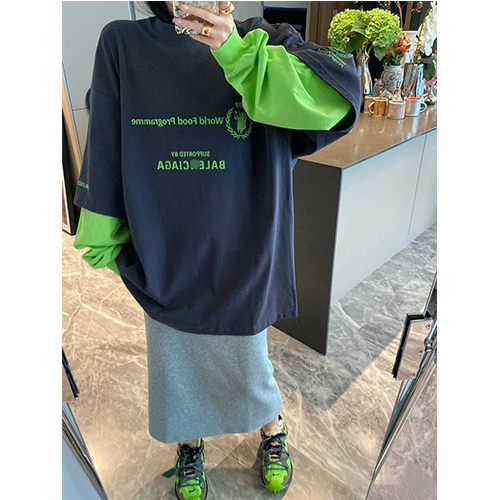 バレンシアガ  スーパーコピー メンズ レディース  長袖 Tシャツ  ロンT