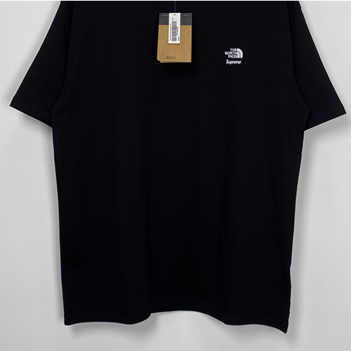 シュプリーム偽物 × ノースフェイス コラボ半袖Tシャツ メンズ レディースファッション 高品質