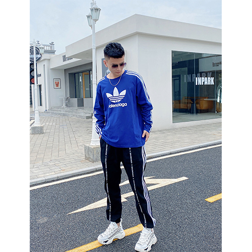 バレンシアガ スーパーコピー× アディダス コラボ メンズ レディース 長袖 Tシャツ ロンT 高品質