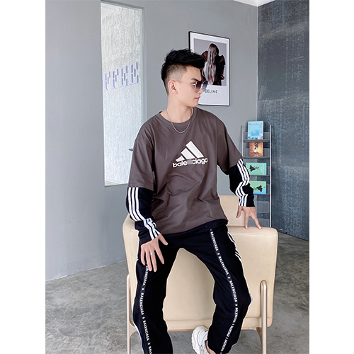 バレンシアガ スーパーコピー × アディダス コラボ メンズ レディース 長袖 Tシャツ ロンT 高品質