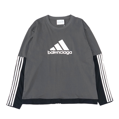 バレンシアガ スーパーコピー × アディダス コラボ メンズ レディース 長袖 Tシャツ ロンT 高品質