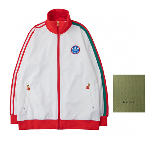 グッチ × アディダス コラボ偽物 ジップアップ ジャケット