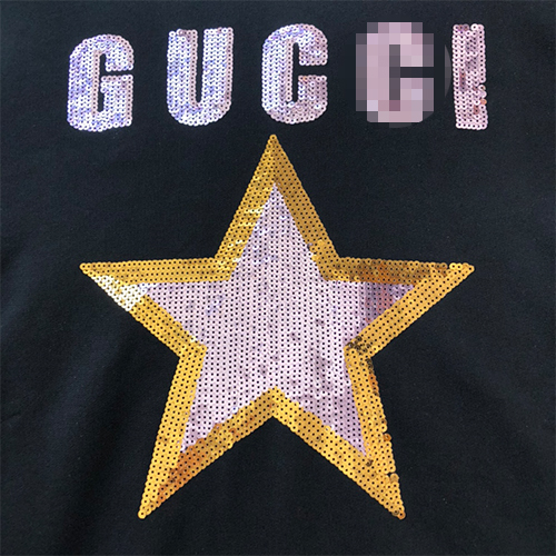 グッチスーパーコピー スパンコール刺繍のパーカー フード  Tシャツ   高品質