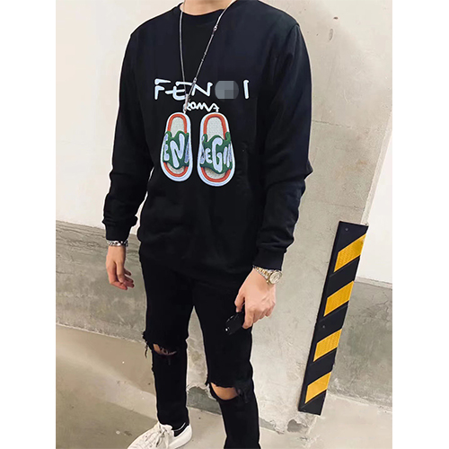 フェンディ 偽物 メンズ レディース スウェットTシャツ