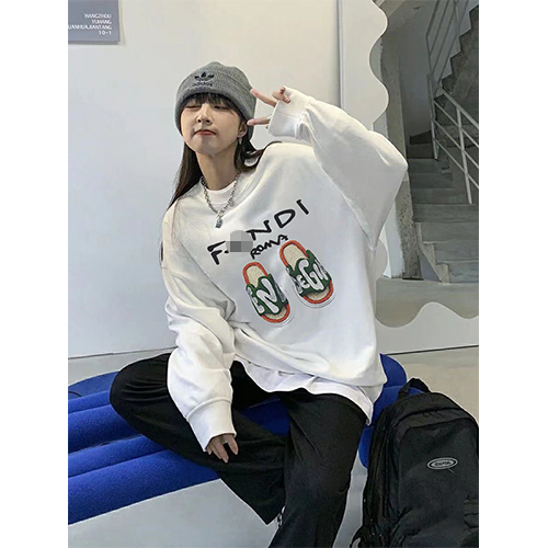 フェンディ 偽物 メンズ レディース スウェットTシャツ
