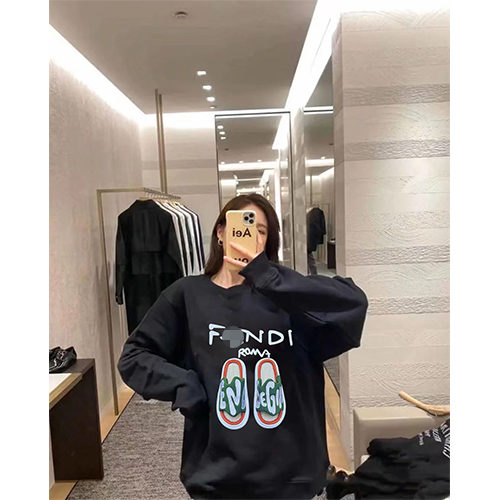 フェンディ 偽物 メンズ レディース スウェットTシャツ