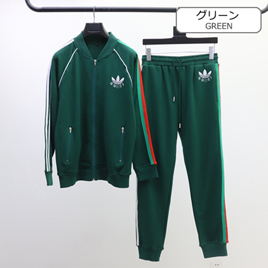 グッチコピー × アディダス コラボ セットアップ ジャケットアウタースウェット パンツ