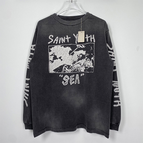 セント マイケル 偽物× WIND AND SEALS コラボ スウェットTシャツ 高品質