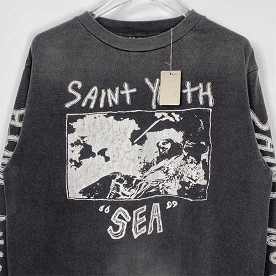 セント マイケル 偽物× WIND AND SEALS コラボ スウェットTシャツ 高品質