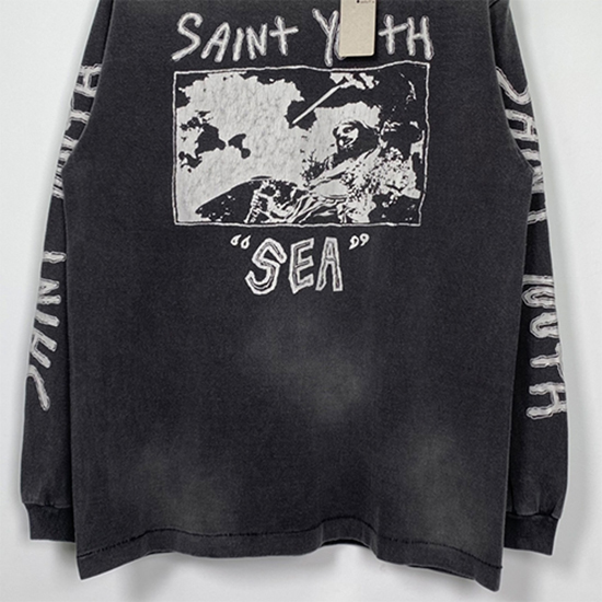 セント マイケル 偽物× WIND AND SEALS コラボ スウェットTシャツ 高品質