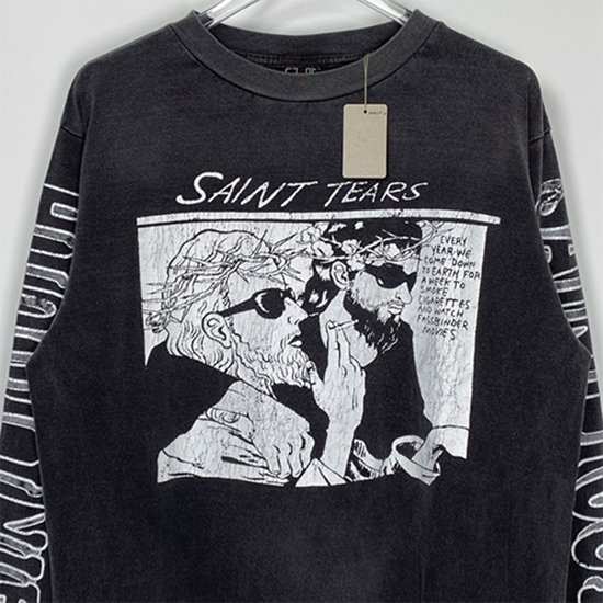 セント マイケル偽物 × DENIM TEARS LS コラボ 長袖 Tシャツ高品質