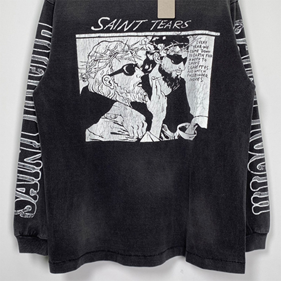 セント マイケル偽物 × DENIM TEARS LS コラボ 長袖 Tシャツ高品質