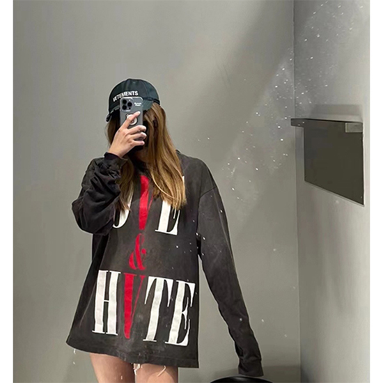 セント マイケル偽物 × ヴィーローン コラボ 長袖 Tシャツ高品質