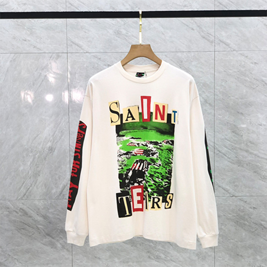 セント マイケル偽物 × TEARS コラボ メンズ レディース長袖 Tシャツ高品質