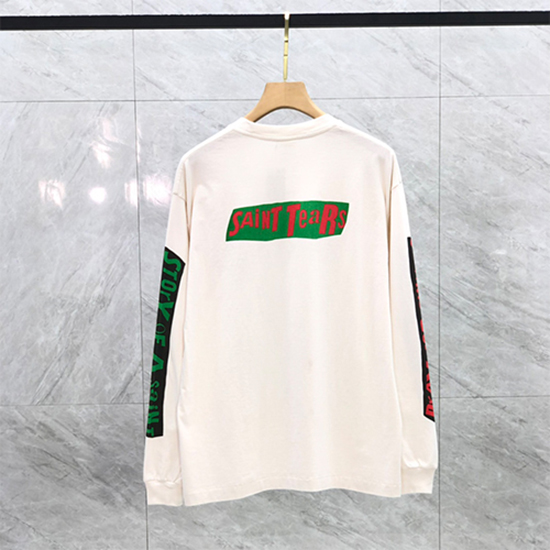 セント マイケル偽物 × TEARS コラボ メンズ レディース長袖 Tシャツ高品質